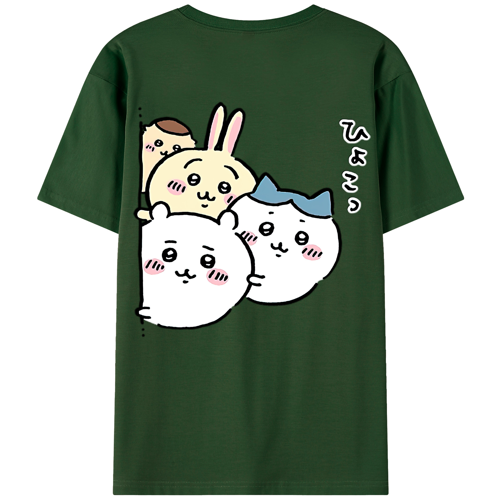 （画像用） ちいかわ ちいかわ Chii-kawa chiikawa 綿100％半袖Tシャツ（背面プリント）